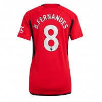 Camiseta Manchester United Bruno Fernandes #8 Primera Equipación para mujer 2023-24 manga corta